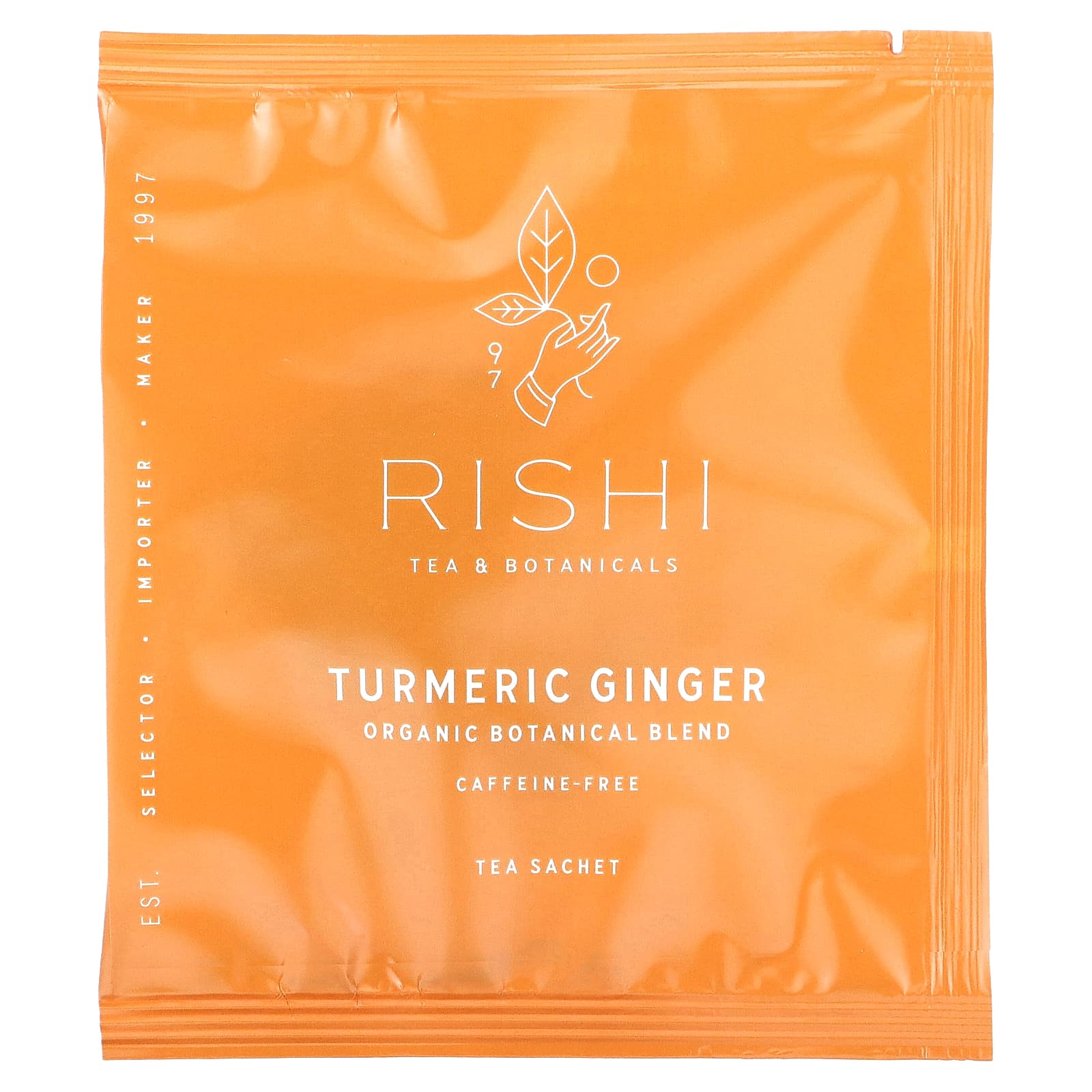 Rishi Tea, Organic Botanical Blend, Turmeric Ginger, CaffeineFree, 15