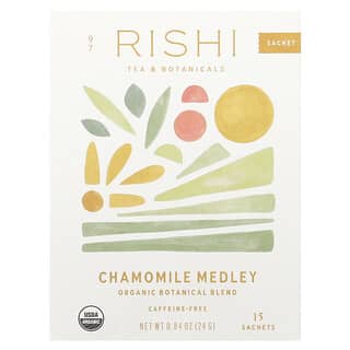 Rishi Tea, Tè con miscela botanica biologica, miscuglio di camomilla, senza caffeina, 15 bustine, 27 g