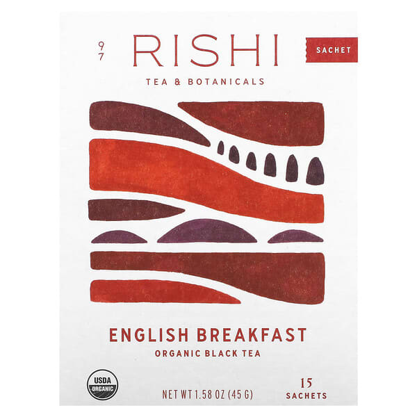 Rishi Tea, 有機紅茶，英式早餐，15 包，1.69 盎司（48 克）