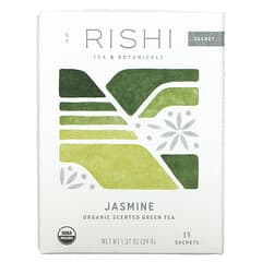 Rishi Tea, 香りのよいオーガニックグリーンティー、ジャスミン、15袋、39g（1.37オンス）