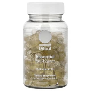 Ritual, Essential for Women, Suplemento multivitamínico mayor de 18 años, Esencia de menta, 60 cápsulas veganas