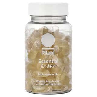 Ritual, Essential For Men, Suplemento multivitamínico para mayores de 18 años, Con esencia de menta, 60 cápsulas veganas