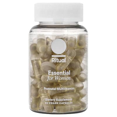 Ritual, Essential Nutrients for Women, Postpartum Multivitamin, Mint Flavor, 60 Vegan Capsules