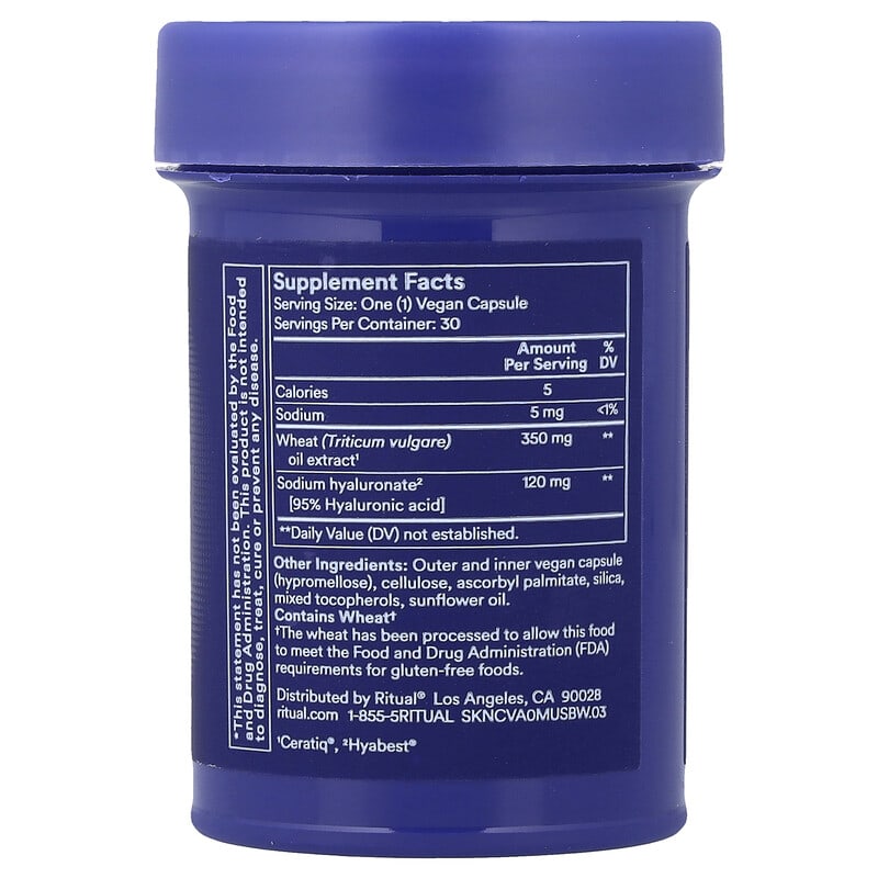 HyaCera™, Vanilla, 30 Vegan Capsules