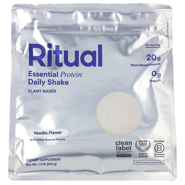 Essential Protein Daily Shake, Vanilla, 1 lb (459 g)