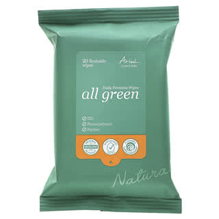 Ariul, All Green, ежедневные женские салфетки, 20 салфеток, которые можно смывать