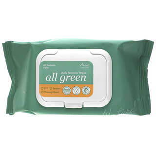 Ariul, All Green, ежедневные женские салфетки, 40 смываемых салфеток