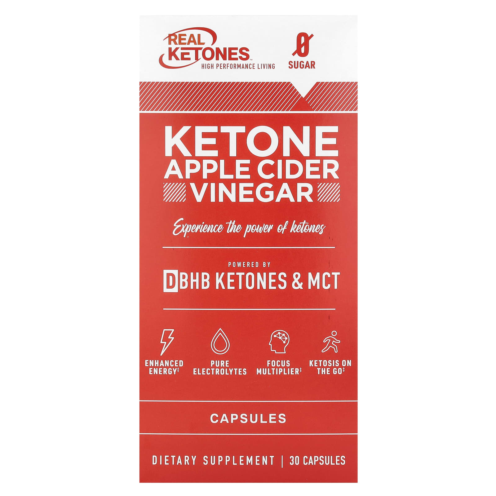 Real Ketones, Ketone Apple Cider Vinegar, 30 Capsules