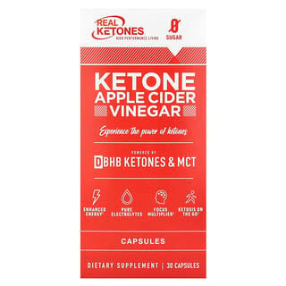 Real Ketones, Vinaigre de cidre de pomme avec cétone, 30 capsules