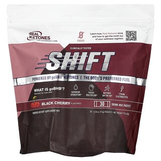 ريل كيتونس‏, Shift ، كرز أسود ، 30 كيس مشروب ، 0.26 أونصة (7.5 جم) لكل كيس