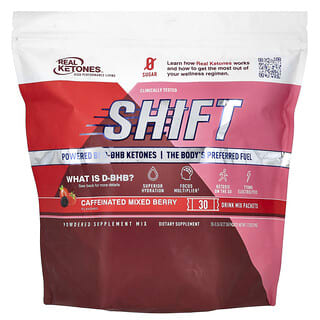 Real Ketones, Shift, Caffeinated Mixed Berry, 30 Packets, 0.26 oz (7.3 g) Each
