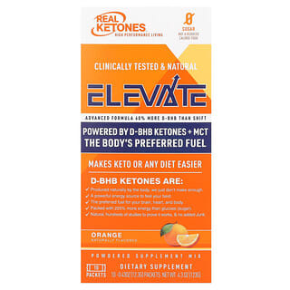 Real Ketones, Elevate, Naranja, 10 sobres, 12,3 g (0,43 oz) cada uno