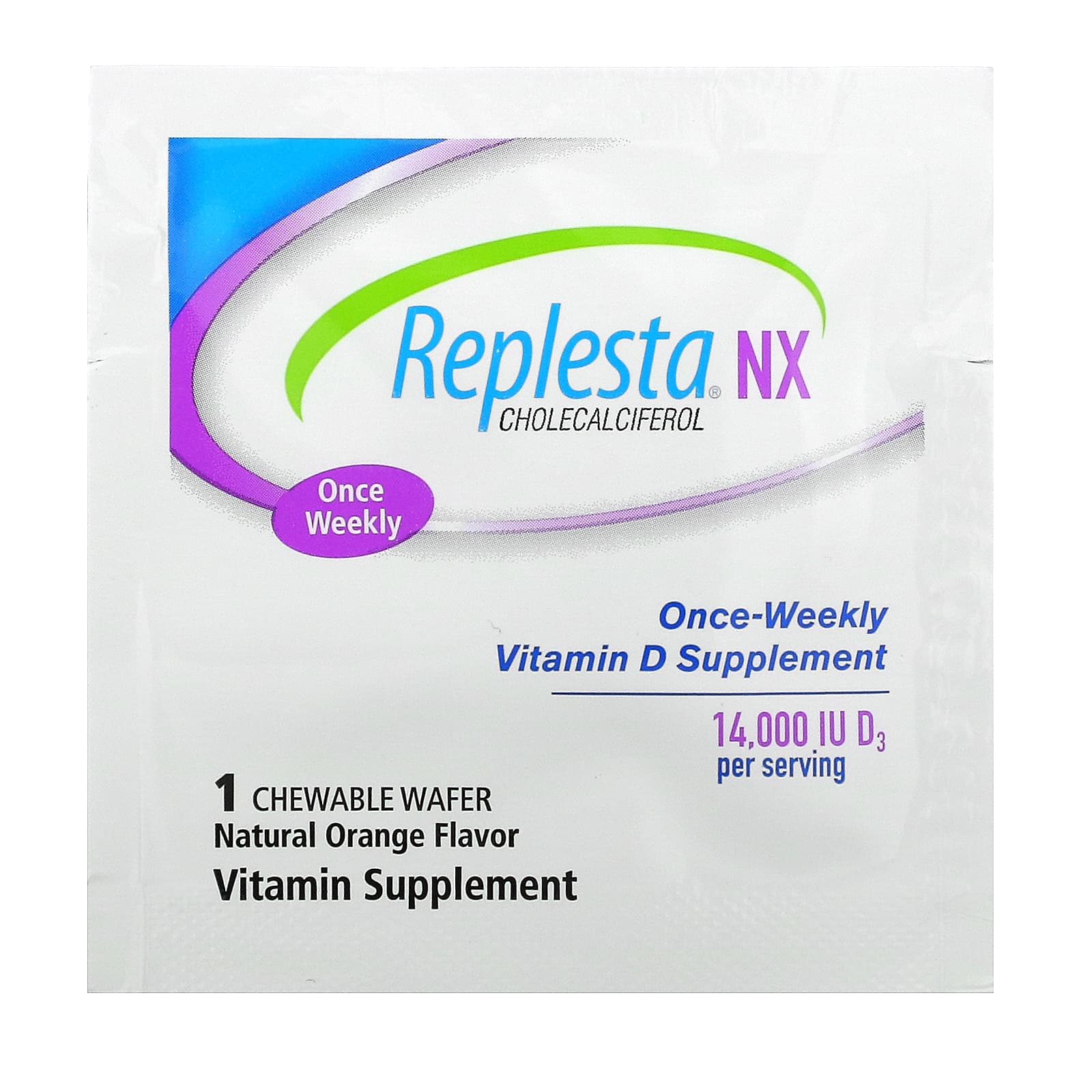 Replesta Nx Cholecalciferol Once Weekly Vitamin D Natural Orange 14 000 Iu 8 Chewable Wafers