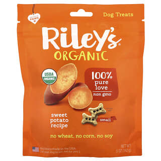 Riley’s Organics, Friandises pour chien, Os petit format, Recette à la patate douce, 142 g