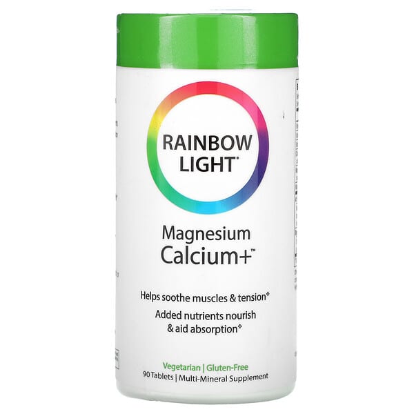 Rainbow Light, Magnesium Calcium+, 90 comprimés (Cet article n’est plus fabriqué) 