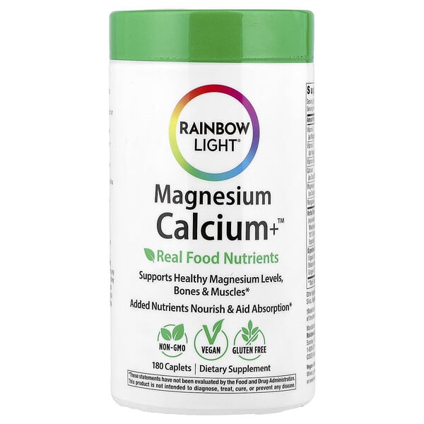 Rainbow Light Magnesium Calcium+™, 180 Caplets