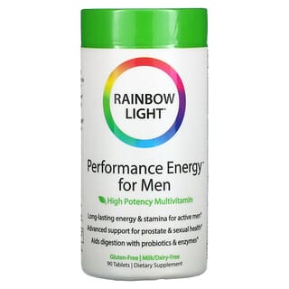 Rainbow Light, Performance Energy للرجال، فيتامينات متعددة عالية الفعالية، 90 قرصًا