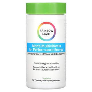 Rainbow Light, Performance Energy for Men, Multivitamínico proveniente de alimentos, 90 comprimidos
