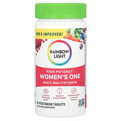 Rainbow Light, Women's One, Suplemento multivitamínico diario para mujeres, Alta potencia, 90 comprimidos vegetales