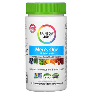 Rainbow Light, Suplemento multivitamínico de una ingesta diaria para hombres, 90 comprimidos