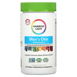 Rainbow Light, Suplemento multivitamínico de una ingesta diaria para hombres, 150 comprimidos
