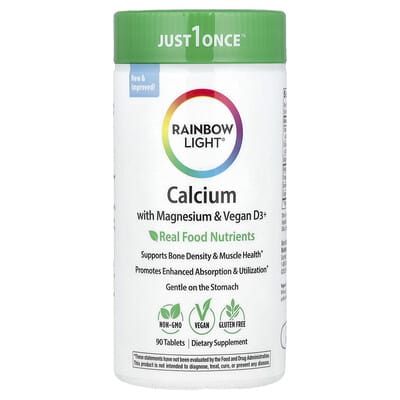 Rainbow Light, Calcium Magnesium, Vitamin D3, 90 Tablets