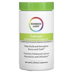 Rainbow Light, Calcium with Magnesium & Vitamin D3, 180 Tablets