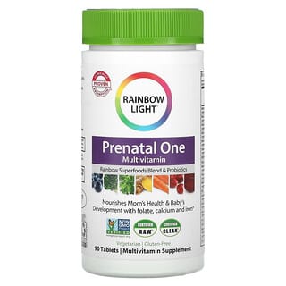 Rainbow Light, Suplemento multivitamínico prenatal de una ingesta, 90 comprimidos