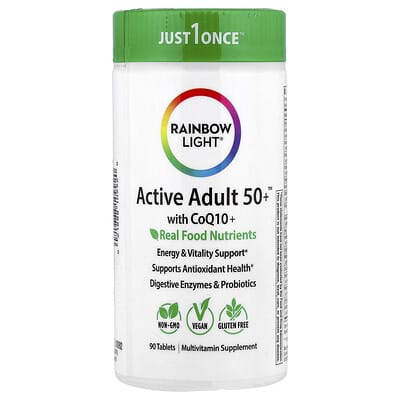 Rainbow Light, Active Adults 50+™ with CoQ10+, 90 Tablets
