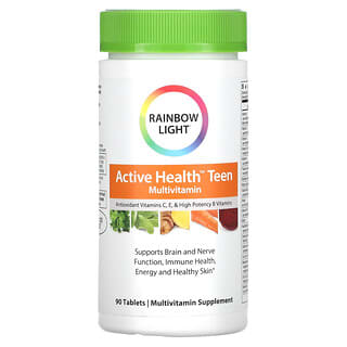 Rainbow Light, Active Health™ 青少年专用复合维生素营养片，90 片装