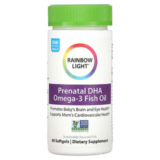 Rainbow Light, DHA prenatal, omega-3, 60 cápsulas blandas