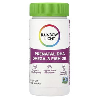 Rainbow Light, 产前 DHA，欧米伽-3，60 粒软凝胶