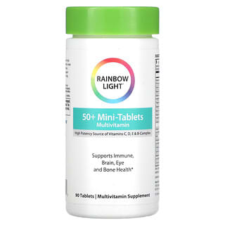 Rainbow Light, 50+ Mini Tablet, Multivitamínico Basado en Alimentos, 90 Mini-Comprimidos