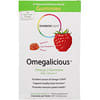 Omegalicious, 오메가-3 젤리, 새콤한 라스베리, 30 패킷, 각 4 젤리