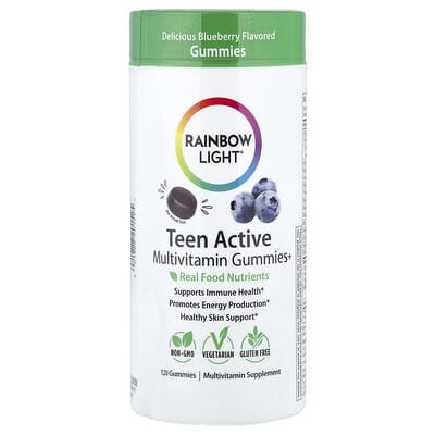 Rainbow Light, Teens' Multivitamin Gummies, Blueberry, 120 Gummies