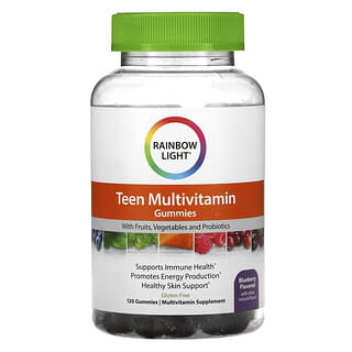 Rainbow Light, мультивитамины для подростков, голубика, 120 жевательных мармеладок