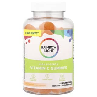 Rainbow Light, Gomas de Vitamina C, Cítricos, 60 Gomas Veganas