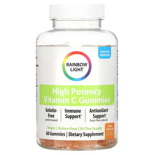 Rainbow Light (رينبو لايت)‏, أقراص مضغ فيتامين ج، بنكهة الحمضيات، 60 قرصًا للمضغ