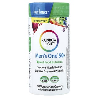 Rainbow Light, Suplemento multivitamínico diario para mayores de 50 años, Alta potencia`` 60 comprimidos vegetales