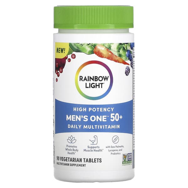 Rainbow Light, Men's One 50+ Daily Multivitamin, High Potency, 90