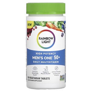 Rainbow Light, Suplemento multivitamínico diario para mayores de 50 años, Alta potencia`` 90 comprimidos vegetales