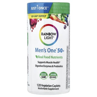 Rainbow Light, Men's One™ 50+ Daily Multivitamin, High Potency, 120 Vegetarian Tablets