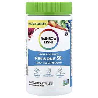Rainbow Light, Men's One™ 50+ Daily Multivitamin, High Potency, 150 Vegetarian Tablets