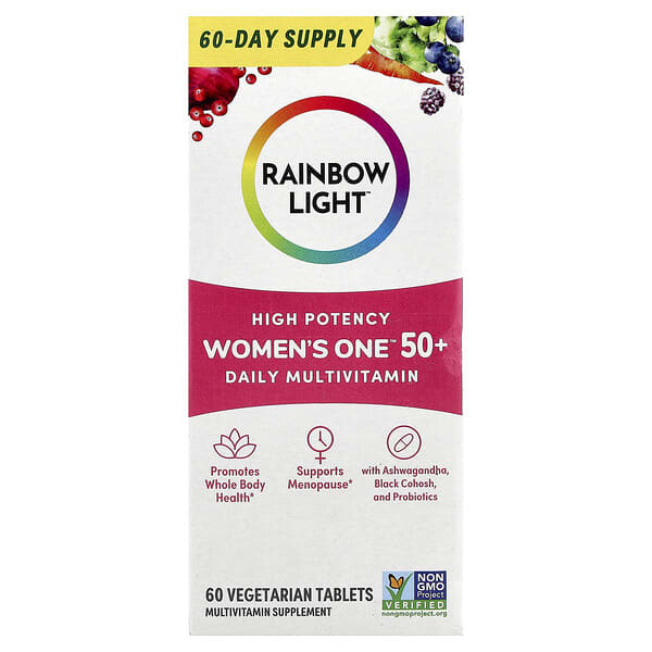 Women's One™50+, Daily Multivitamin, High Potency, 60 Vegetarian Tablets