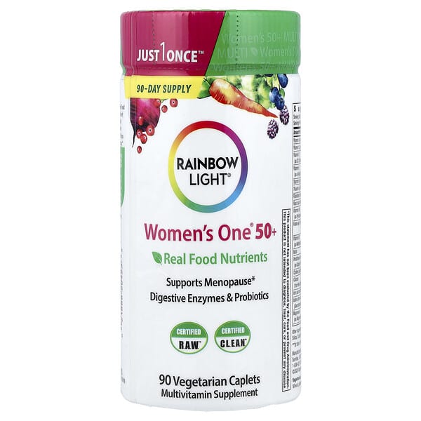 Rainbow Light, Women's One™ 50+, Real Food Nutrients, 90 Vegetarian Caplets — product photo 1