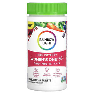Rainbow Light, Women's One 50+, Daily Multivitamin, High Potency, 90 Vegetarian Tablets