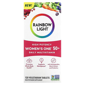 Rainbow Light, Women's One 50+, Daily Multivitamin, High Potency, 120 Vegetarian Tablets