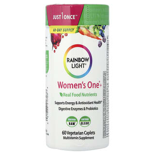 Rainbow Light, Women's One™, ежедневная мультивитаминная добавка для женщин, высокая эффективность, 60 вегетарианских таблеток