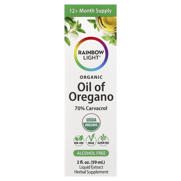 Rainbow Light, Organic Oil Of Oregano, Alcohol Free, 2 fl oz (59 ml) — product photo 1