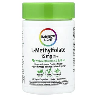 Rainbow Light, L-metilfolato, 60 cápsulas veganas